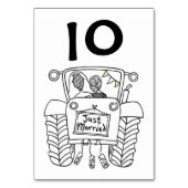 Tabelnummer aangepast land bruiloft kaart (Voorkant)