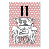 Tabelnummer aangepast land bruiloft kaart (Achterkant)