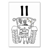 Tabelnummer aangepast land bruiloft kaart (Achterkant)