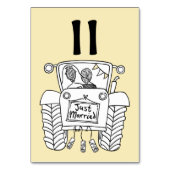 Tabelnummer aangepast land bruiloft kaart (Achterkant)