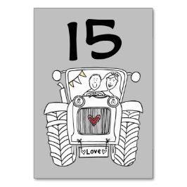 Tabelnummer aangepast land bruiloft kaart