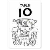 Tabelnummer aangepast land bruiloft kaart (Achterkant)