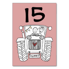 Tabelnummer aangepast land bruiloft kaart