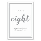 Tabelnummer acht eenvoudig | Ultieme grijs Kaart (Achterkant)