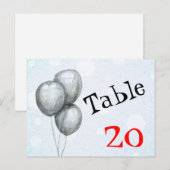 Tabelnummer ballonnen Briefkaart (Voorkant / Achterkant)