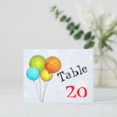 Tabelnummer ballonnen Briefkaart (Staand voorkant)