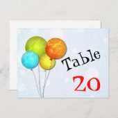 Tabelnummer ballonnen Briefkaart (Voorkant / Achterkant)