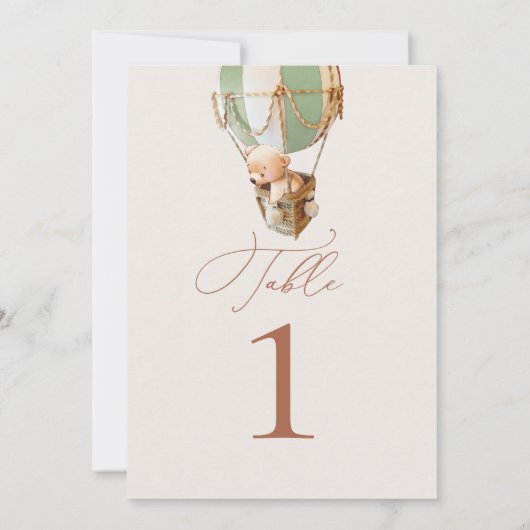 Tabelnummer beren ballonnen (Achterkant)