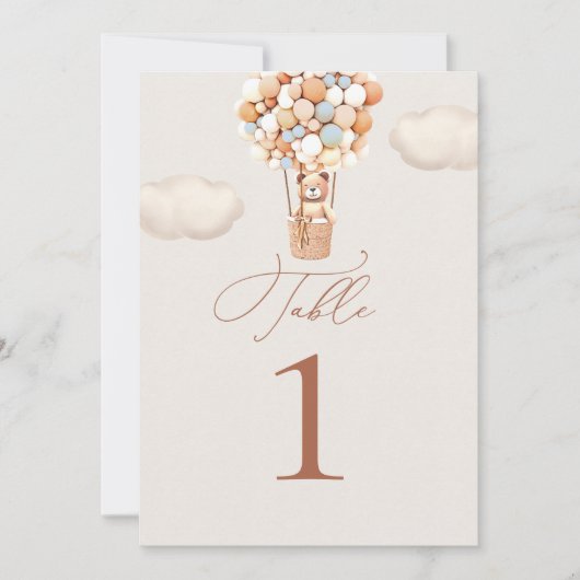 Tabelnummer beren ballonnen (Voorkant)