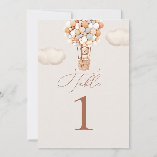 Tabelnummer beren ballonnen (Achterkant)