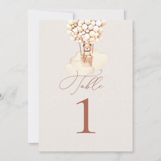 Tabelnummer beren ballonnen (Voorkant)