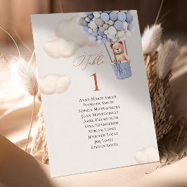 Tabelnummer beren ballonnen en gastnamen