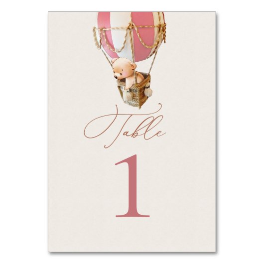 Tabelnummer beren ballonnen kaart (Voorkant)