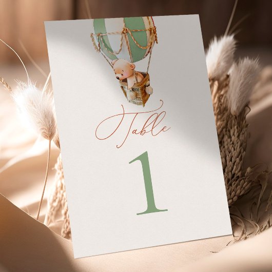 Tabelnummer beren ballonnen kaart