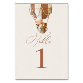 Tabelnummer beren ballonnen kaart