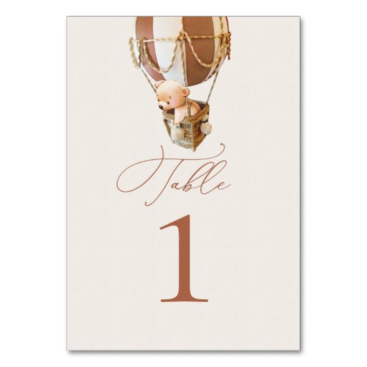 Tabelnummer beren ballonnen kaart (Achterkant)