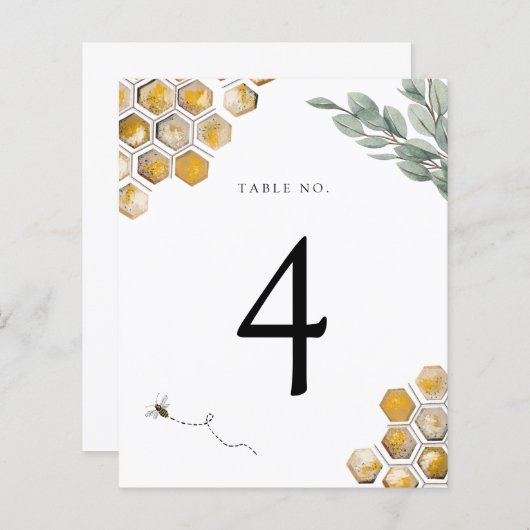 Tabelnummer bijen en eucalyptus (Voorkant / Achterkant)