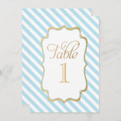Tabelnummer blauwe strepen kaart (Voorkant / Achterkant)