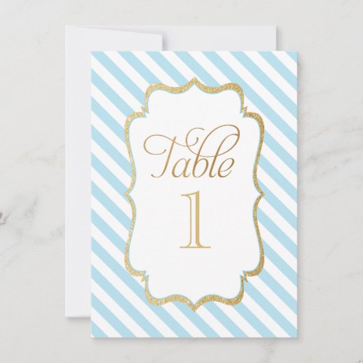 Tabelnummer blauwe strepen kaart (Voorkant)