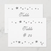 Tabelnummer Briefkaarten, zilveren sterrand Briefkaart (Voorkant / Achterkant)