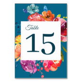 Tabelnummer Bright Summer Wedding Pedestal Kaart (Achterkant)