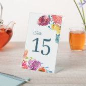 Tabelnummer Bright Summer Wedding Pedestal Reclamebord Met Voetstuk (Insitu)