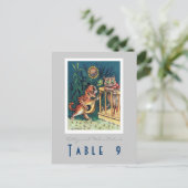 Tabelnummer bruiloft briefkaart (Staand voorkant)