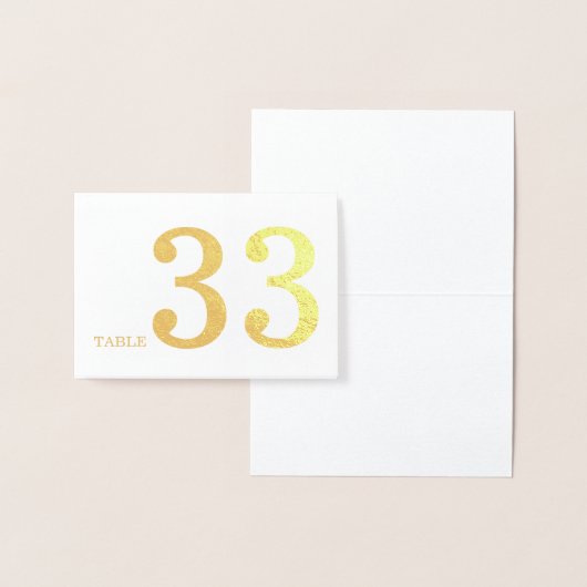 Tabelnummer bruiloft folie kaarten (Display)