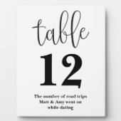 Tabelnummer bruiloft-ontvangstteken fotoplaat (Voorkant)