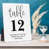 Tabelnummer bruiloft-ontvangstteken fotoplaat (Zijkant)