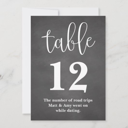Tabelnummer bruiloft-ontvangstteken kaart (Voorkant)