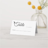 Tabelnummer bruiloft plaatskaartje (Voorkant)