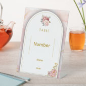 Tabelnummer bruiloft reclamebord met voetstuk (Insitu)