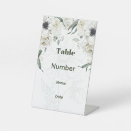 Tabelnummer bruiloft reclamebord met voetstuk