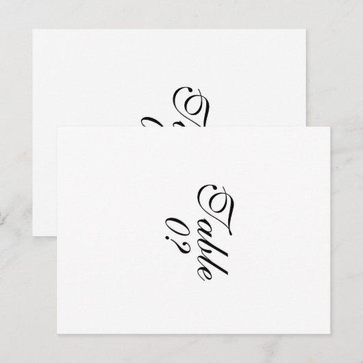 "Tabelnummer" "creëer je eigen" Briefkaart (Voorkant / Achterkant)