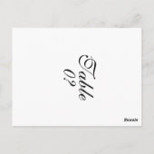 "Tabelnummer" "creëer je eigen" Briefkaart (Achterkant)