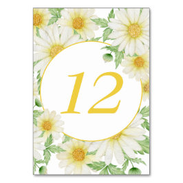Tabelnummer Daisy Flowers Kaart
