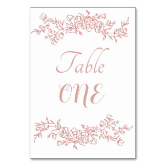 Tabelnummer Eenvoudige minimalist Kaart