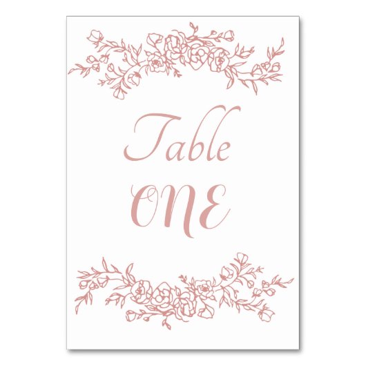 Tabelnummer Eenvoudige minimalist Kaart (Voorkant)