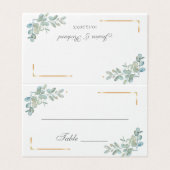 Tabelnummer en plaatsingskaarten voor de waterverf kaart (Buitenkant ongevouwen)