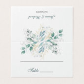 Tabelnummer en plaatsingskaarten voor naam kaart (Buitenkant ongevouwen)