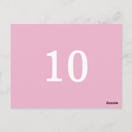 Tabelnummer Engels thea Briefkaart (Achterkant)