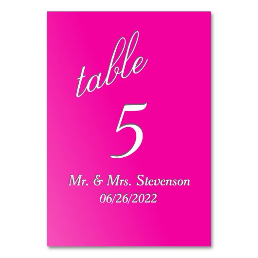 Tabelnummer Fuchsia Kaart (Achterkant)