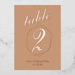 Tabelnummer geometrische rand gecomprimeerde Folie Folie Uitnodiging