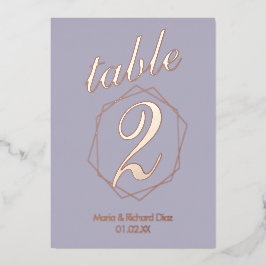 Tabelnummer geometrische rand gecomprimeerde Folie Folie Uitnodiging