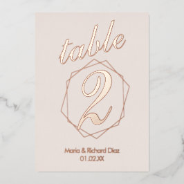 Tabelnummer geometrische rand gecomprimeerde Folie Folie Uitnodiging