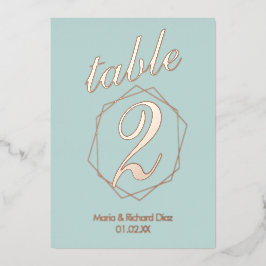 Tabelnummer geometrische rand gecomprimeerde Folie Folie Uitnodiging