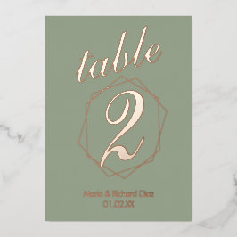 Tabelnummer geometrische rand gecomprimeerde Folie Uitnodiging