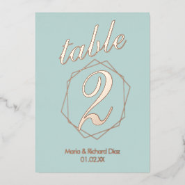 Tabelnummer geometrische rand gecomprimeerde Folie Uitnodiging