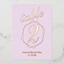 Tabelnummer geometrische rand gecomprimeerde Folie Uitnodiging